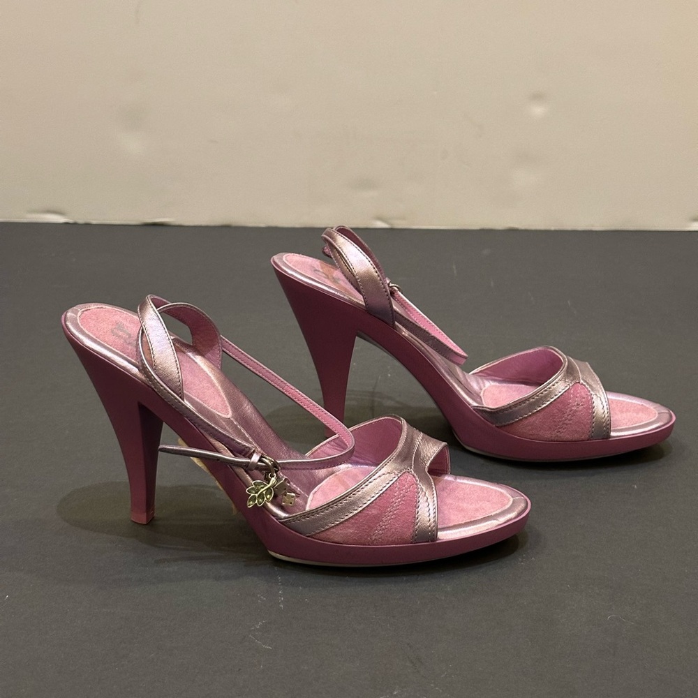 Cole Haan x Nike Lab Barbie Metallic Pink Heels w/ Ankle Charms - Picture 4 of 11